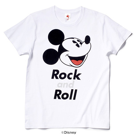 Face Mickey White Tシャツブランド Rockin Star ロッキンスター Disney ディズニー ミッキーマウス