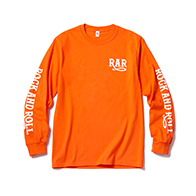 ROCK AND ROLL LONG SLEEVE T / ORANGE×WHITE