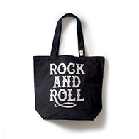 ROCK AND ROLL TOTE BAG BLACK×SILVER