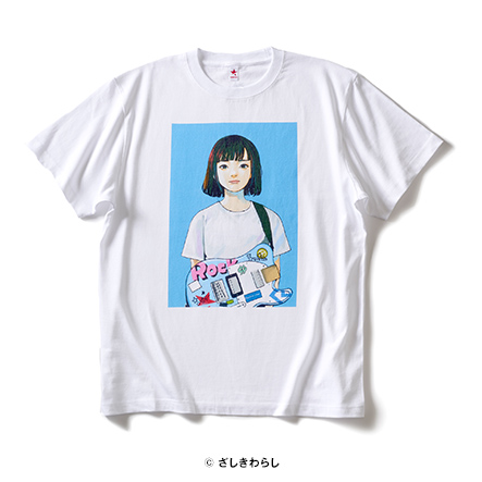 ざしきわらし描き下ろし 女の子 Blue Tシャツブランド Rockin Star ロッキンスター ざしきわらし