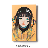 ざしきわらし描き下ろし 女の子/YELLOW フーディー (BLACK)