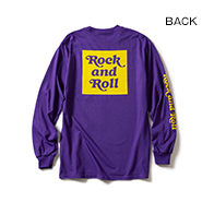 LONG SLEEVE T / Rock and Roll BOX (Purple × Yellow)