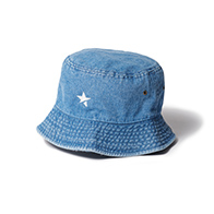 LOGO BUCKET HAT tie-dyed (BLUE×ORANGE)