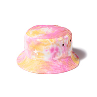 LOGO BUCKET HAT tie-dyed (PINK×ORANGE)