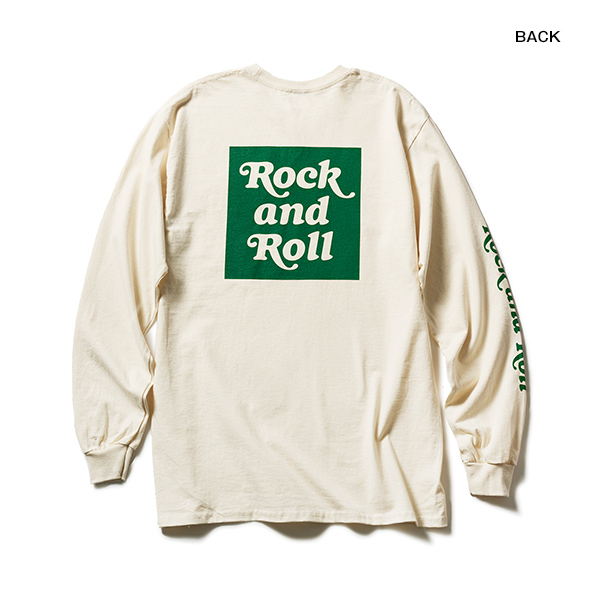 LONG SLEEVE T / Rock and Roll BOX (Natural×Orange)