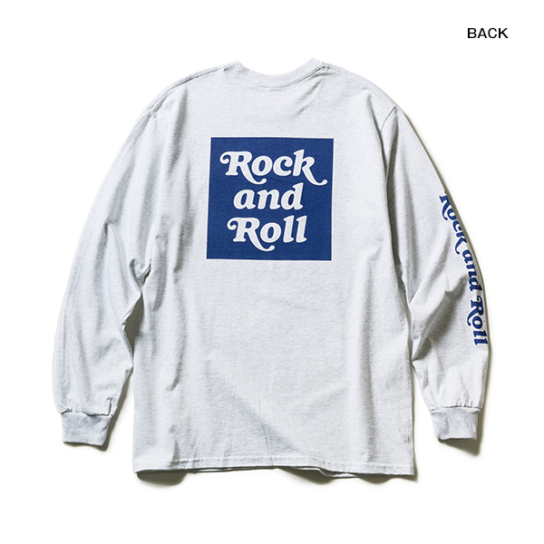 LONG SLEEVE T / Rock and Roll BOX (Mix Gray×Navy)