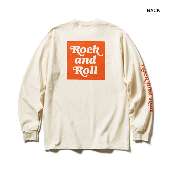 LONG SLEEVE T / Rock and Roll (Natural×Navy)