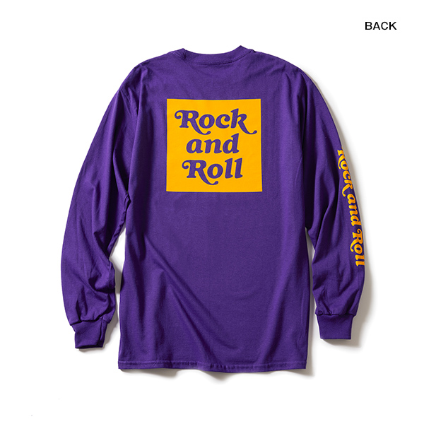 LONG SLEEVE T / Rock and Roll BOX (Purple×Orange)