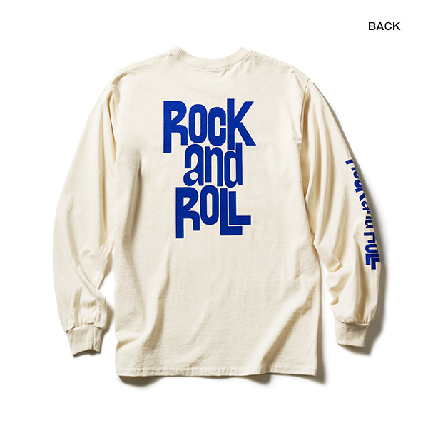 LONG SLEEVE T / Rock and Roll (Natural×Navy)