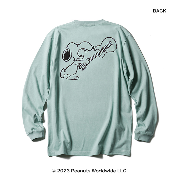 GUITAR SNOOPY(TM) / LONG SLEEVE T (OFF PINK)