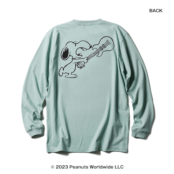 GUITAR SNOOPY(TM) / LONG SLEEVE T (ACID BLUE)