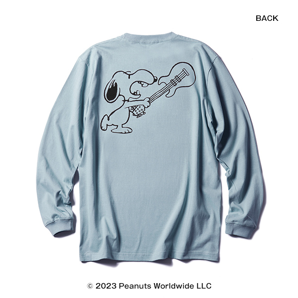 GUITAR SNOOPY(TM) / LONG SLEEVE T (DEEP BLACK)