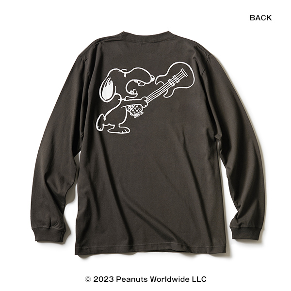 GUITAR SNOOPY(TM) / LONG SLEEVE T (SMOKY GREEN)