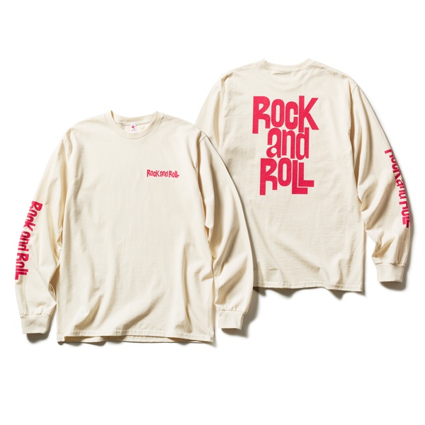 LONG SLEEVE T / Rock and Roll (Natural×Green)